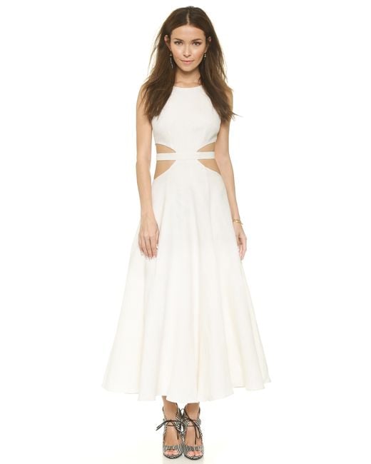 Mara Hoffman Linen Cutout Maxi Dress - White