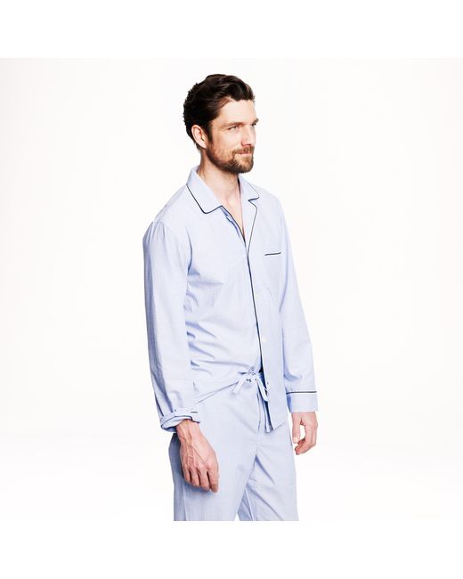 J.crew Cotton Poplin Pajama Set in Blue for Men Lyst