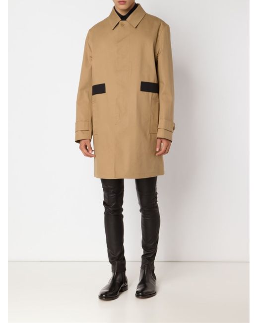 Givenchy Striped Applique Trench Coat in Brown for Men Lyst