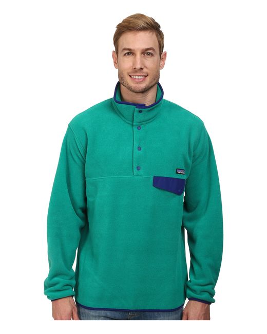 Patagonia Lightweight Synchilla® Snap-T® Fleece Pullover in Green for Men |  Lyst