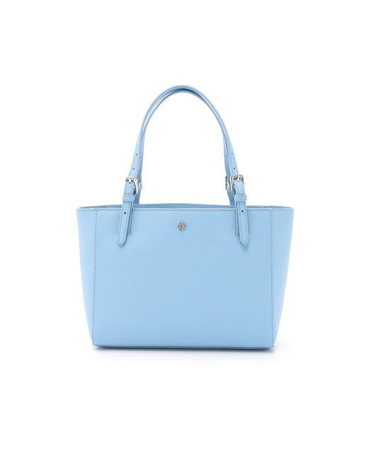 Tory Burch Blue York Small Buckle Tote