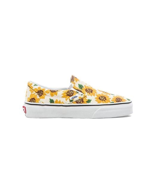 Vans Yellow Classic Sunflower Slip On