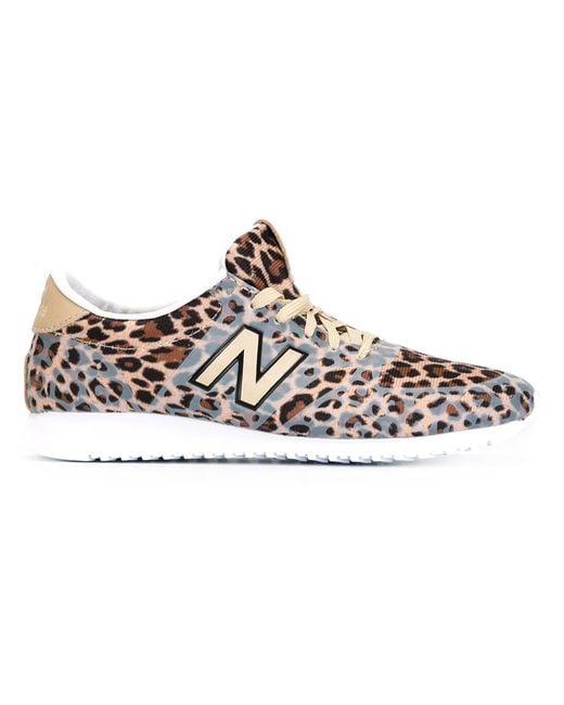 New Balance Leopard Print Trainers in Black | Lyst