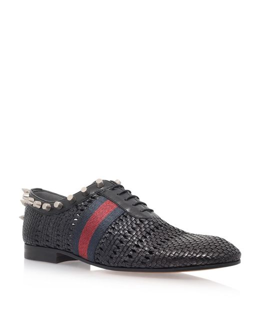 Gucci Lord Spike Woven Oxford Shoe in Multicolor for Men Lyst