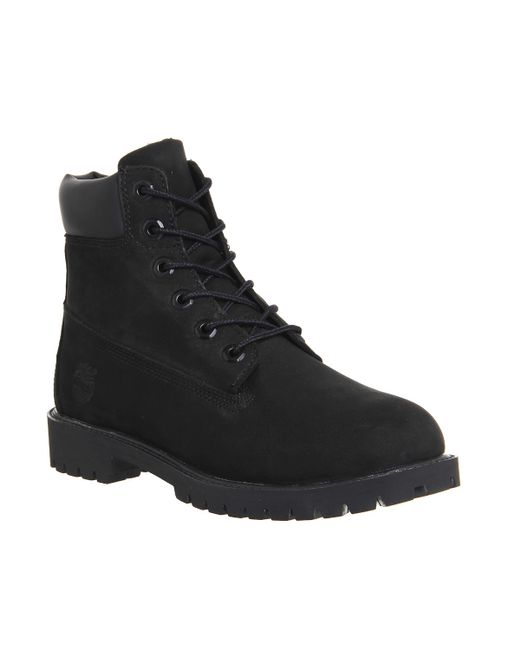 6 inch premium boot for junior in black