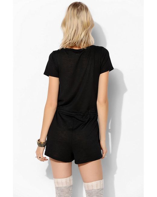 Urban Outfitters Black Bdg Jersey Tee Shirt Romper