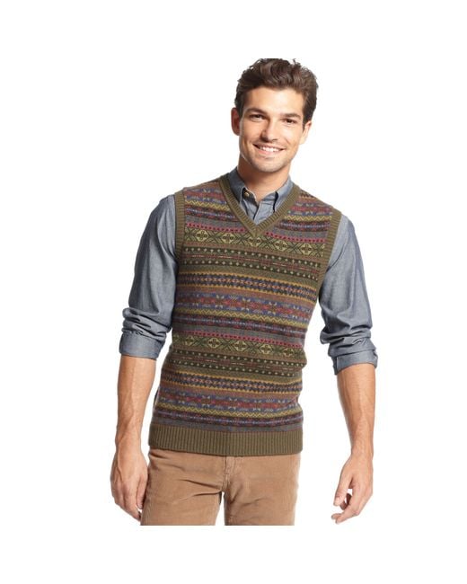 Tommy Hilfiger Multicolor Harry Fair Isle Sweater Vest for men