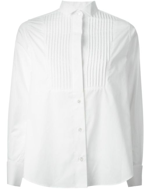 Sacai White Pleated Back Shirt