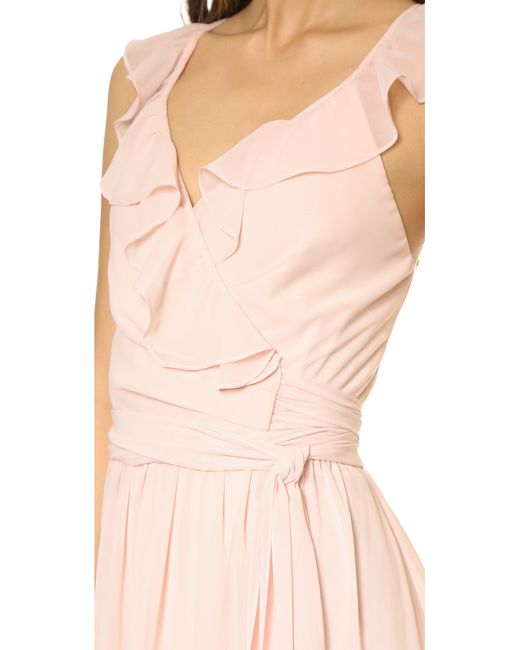 Joanna august Lacey Ruffle Dress in Pink | Lyst