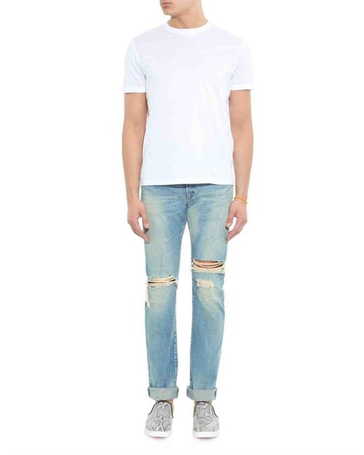 PRPS Denim Fury-fit Ripped Light-wash 