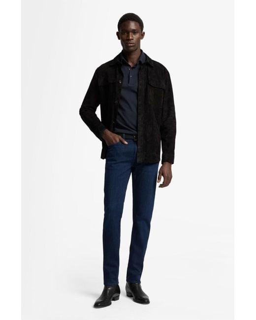7 For All Mankind Blue Slimmy Tapered In Luxe Performance for men