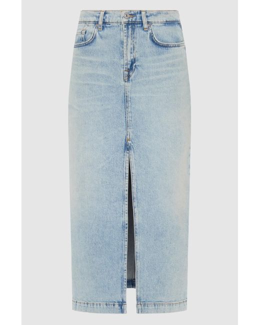 7 For All Mankind Blue Amber Skirt Sahara for men