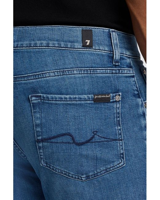 7 For All Mankind Blue Slimmy Tapered Globe for men