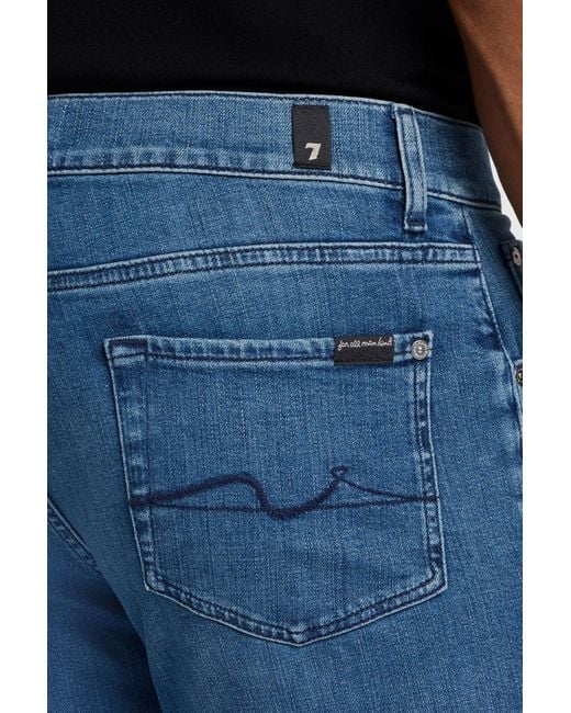 7 For All Mankind Blue Slimmy Tapered In Luxe Performance for men