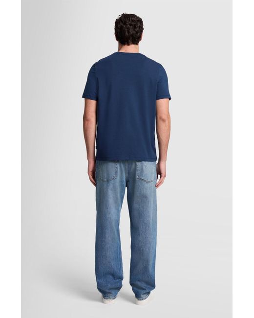 7 For All Mankind Blue T-shirt Luxe Performance Seastar for men