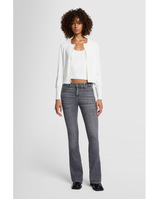 7 For All Mankind Blue Bootcut In Slim Illusion