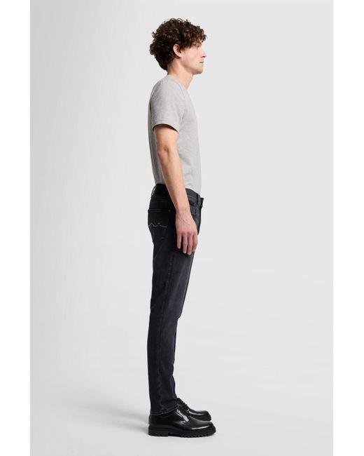 7 For All Mankind Black Slimmy Tapered Special Edition Stretch Tek Open Brace for men