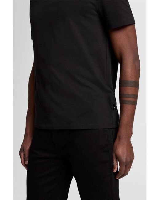 7 For All Mankind Blue T-shirt Luxe Performance Black for men