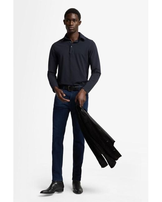 7 For All Mankind Blue Slimmy Tapered In Luxe Performance for men