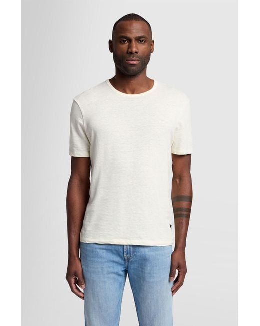 7 For All Mankind T-shirt Linen White for men