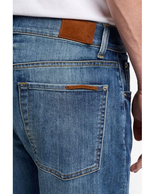 7 For All Mankind Blue The Straight Airweft Coachella for men