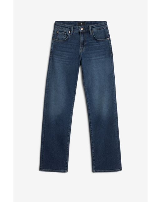 7 For All Mankind Blue Calie Straight Luxe Vintage Cisco