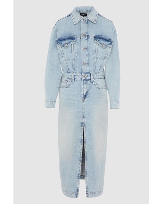 7 For All Mankind Blue Relaxed Dress Sahara