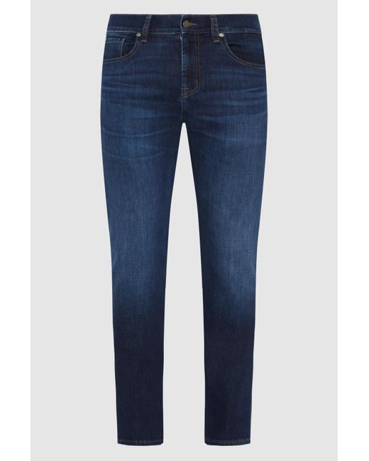 7 For All Mankind Blue Slimmy Luxe Performance Maestro for men