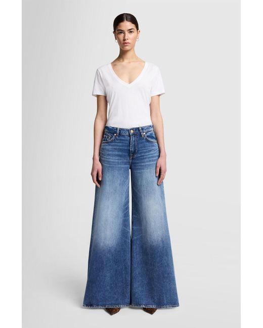7 For All Mankind Blue Willow Wide Outset