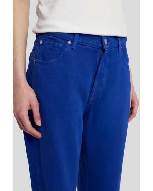 7 For All Mankind Blue Tess Trouser Colored Galactic for men