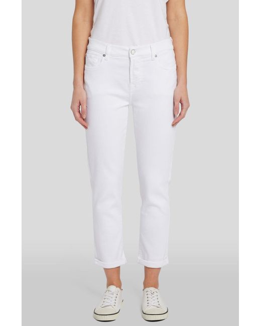 7 For All Mankind White Josefina Luxe Vintage Soleil