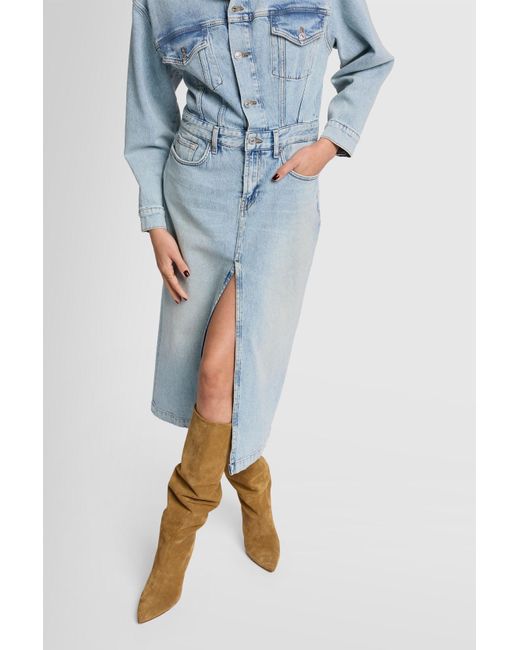 7 For All Mankind Blue Relaxed Dress Sahara