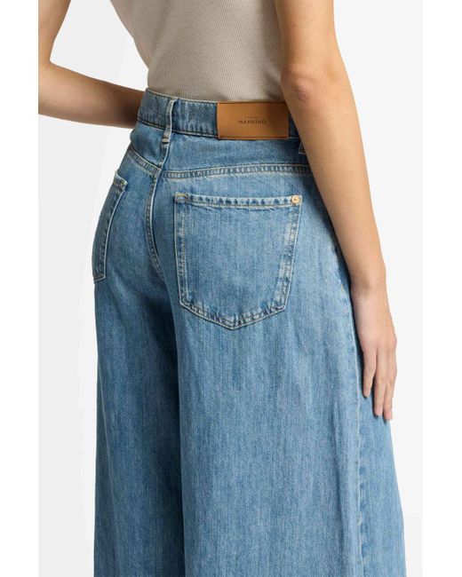 7 For All Mankind Blue Willow Wide Indigo Linen Arizona