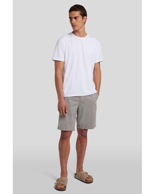 7 For All Mankind White Slimmy Chino Short Weightless Colors Sea Stone for men