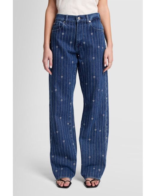 7 For All Mankind Blue Tess Trouser Follow Your Heart