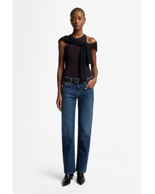 7 For All Mankind Blue Calie Straight Luxe Vintage Cisco