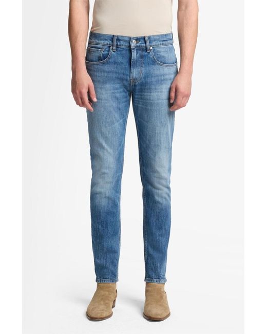 7 For All Mankind Blue Slimmy Tapered In Multicount for men