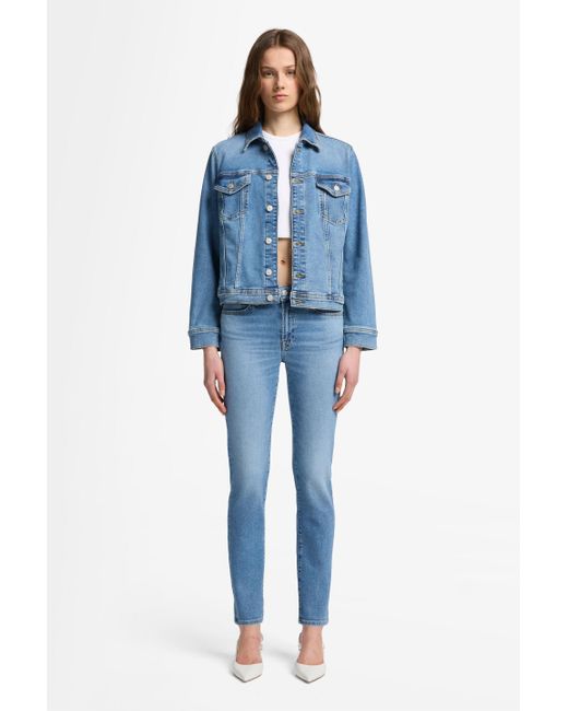 7 For All Mankind Blue Roxanne Luxe Vintage Fancy