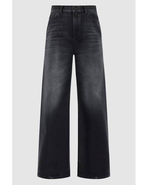 7 For All Mankind Blue Low Slung Wide Leg Liquorice