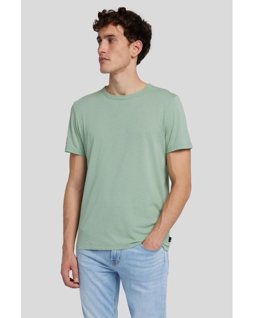 7 For All Mankind Green Featherweight Tee Cotton Celadon for men