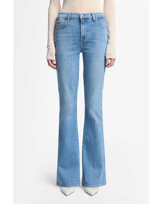 7 For All Mankind Blue High Rise Ali Slim Illusion Bloom