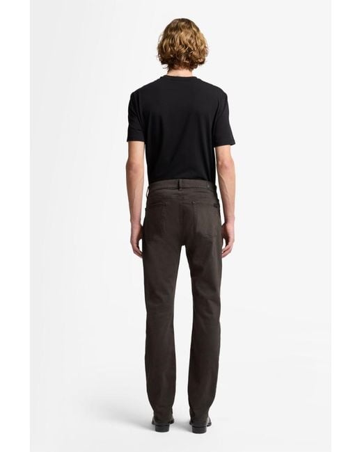 7 For All Mankind Black Slimmy In Melange Twill for men