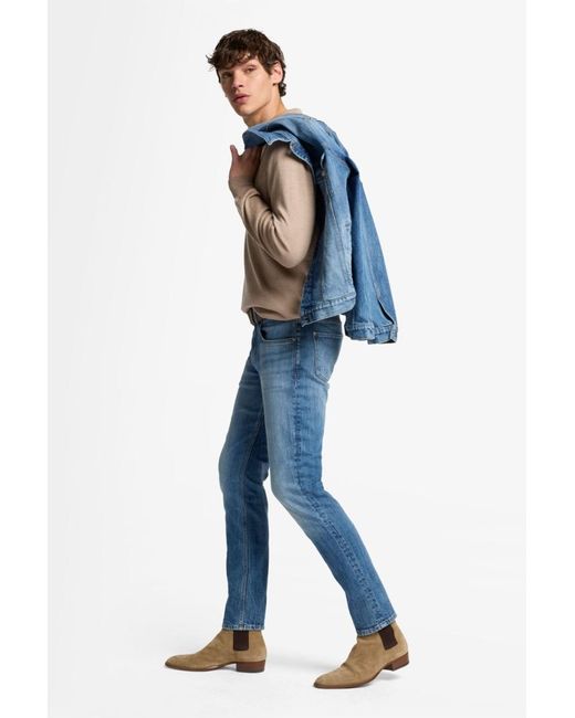 7 For All Mankind Blue Slimmy Tapered In Multicount for men