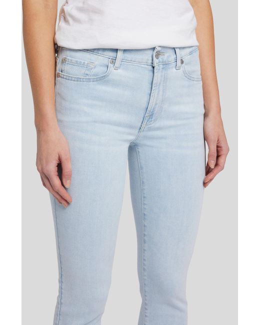 7 For All Mankind Blue Roxanne Ankle Skylight With Unrolled Hem