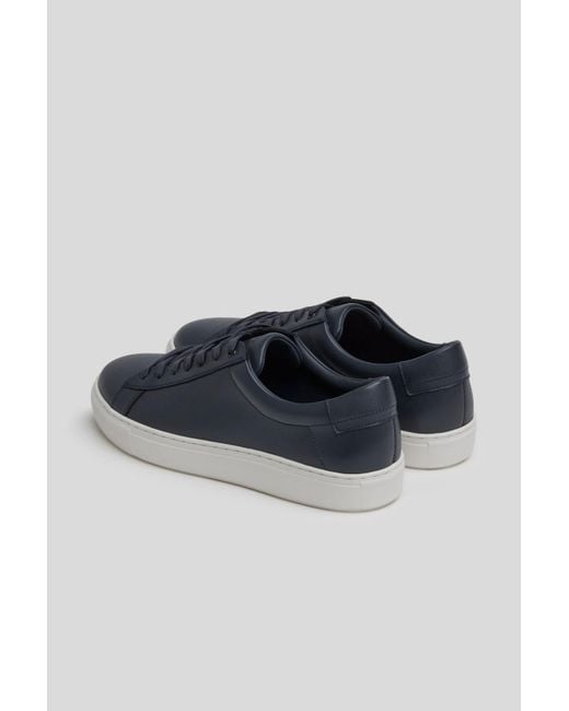 7 For All Mankind Blue Cupsole Sneaker Leather Navy for men