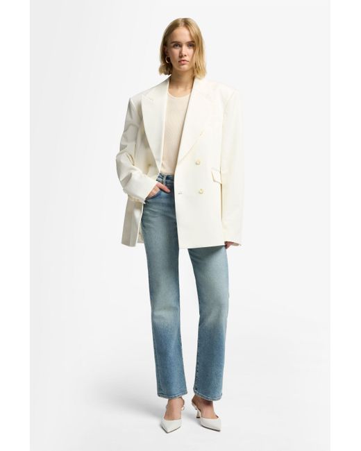 7 For All Mankind Blue Calie Straight Luxe Vintage Amuse Me