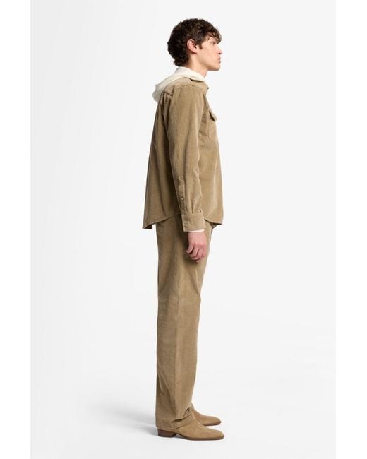 7 For All Mankind Natural Overshirt In Corduroy for men