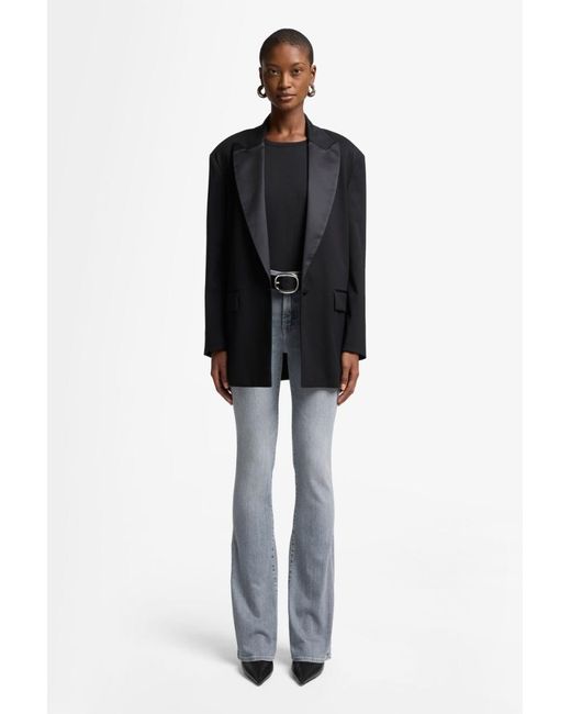 7 For All Mankind Blue Bootcut In Slim Illusion