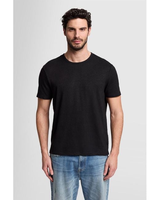 7 For All Mankind T-shirt Linen Black for men