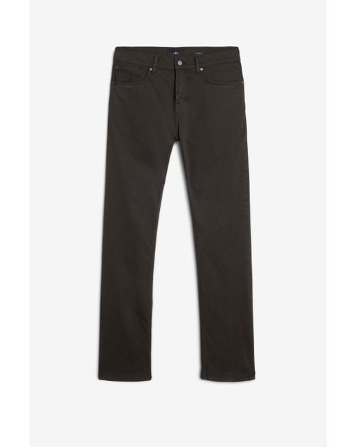 7 For All Mankind Black Slimmy In Melange Twill for men